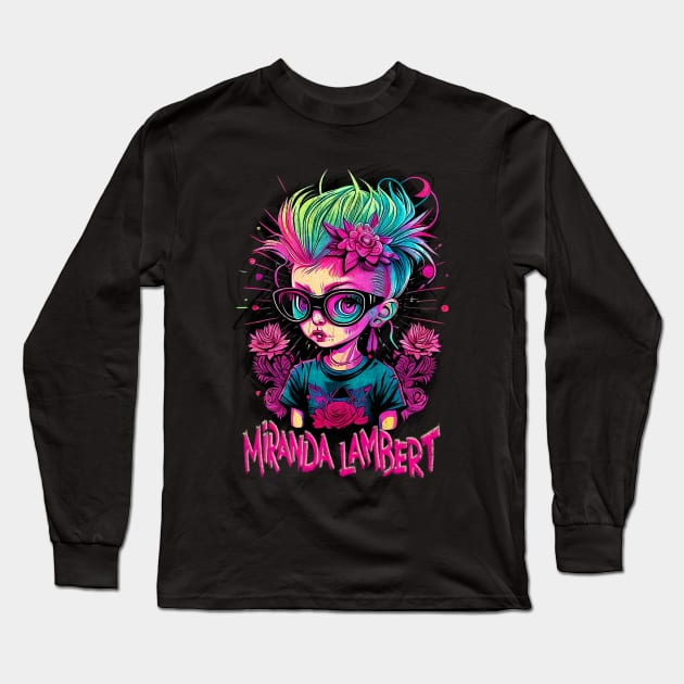 Miranda Rock Girl Vintage Long Sleeve T-Shirt by VACO SONGOLAS